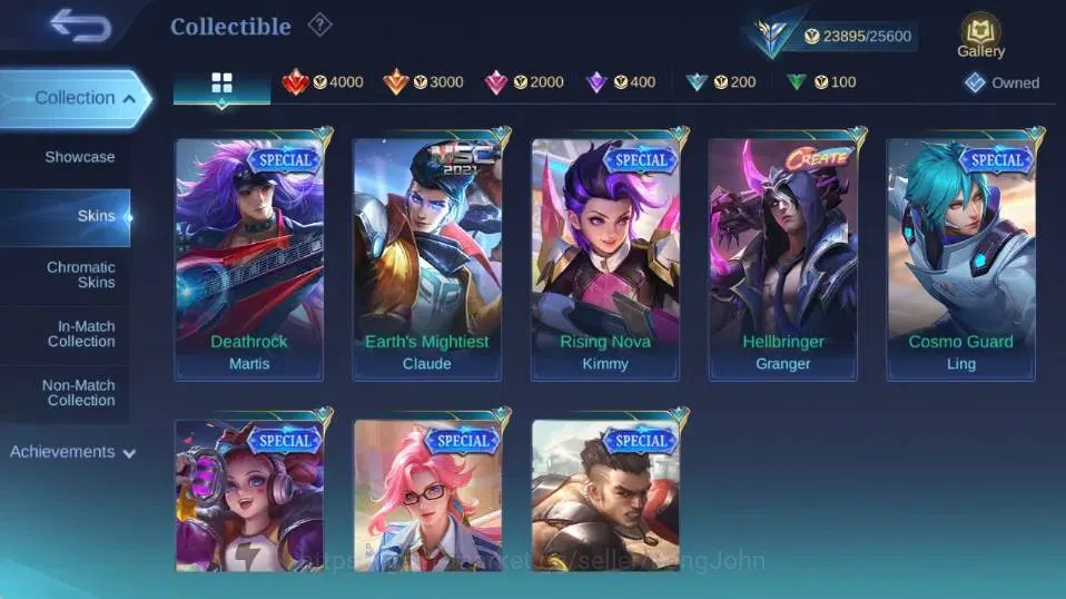 Mobile Legends: Bang Bang Accounts Collector Global|Skin 114|Expert|LBox Alpha,Lightborn Tigreal,VENOM Grock+Hanabi,SABER 12