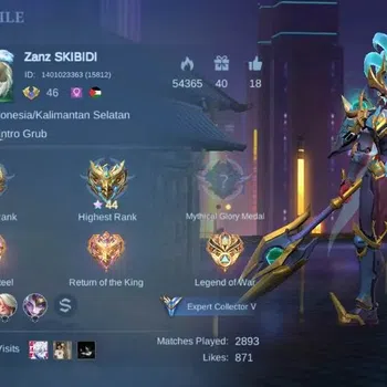 Mobile Legends: Bang Bang Accounts Collector Global|Skin 114|Expert|LBox Alpha,Lightborn Tigreal,VENOM Grock+Hanabi,SABER