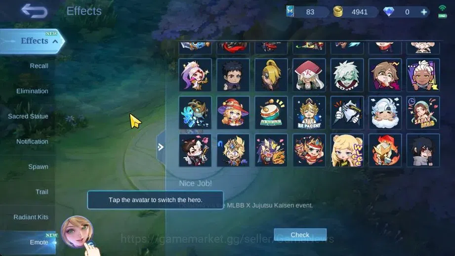 Mobile Legends: Bang Bang Accounts Hero 70|Skin 92|High Immo 100|Lb Harith,SpongB Cyc image 15