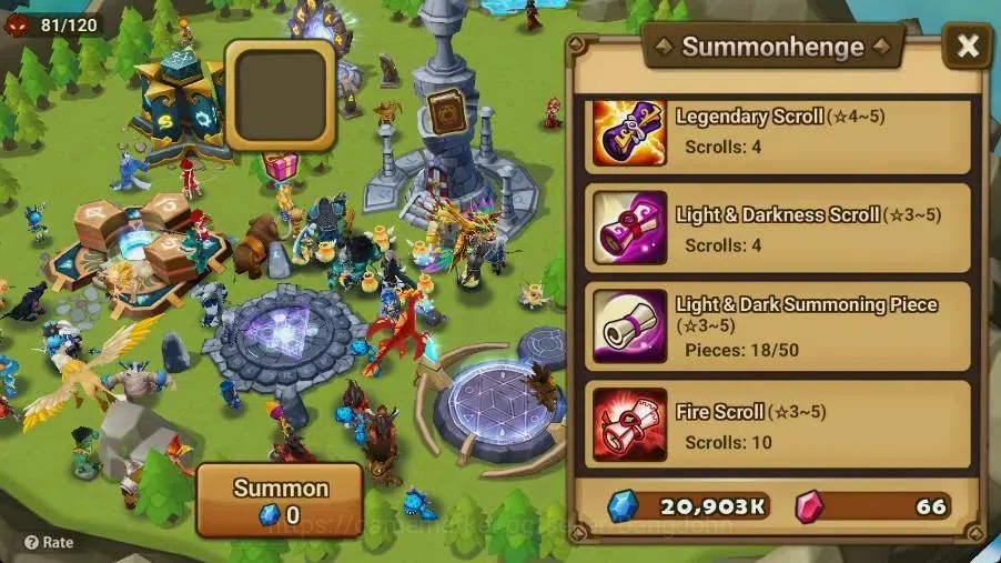 Summoners War: Sky Arena Accounts Starter GLOBAL | NB 5 TESHAR,Starter Gacha 115 12Y+160 11Y Scrool, 3 Legendary All 4