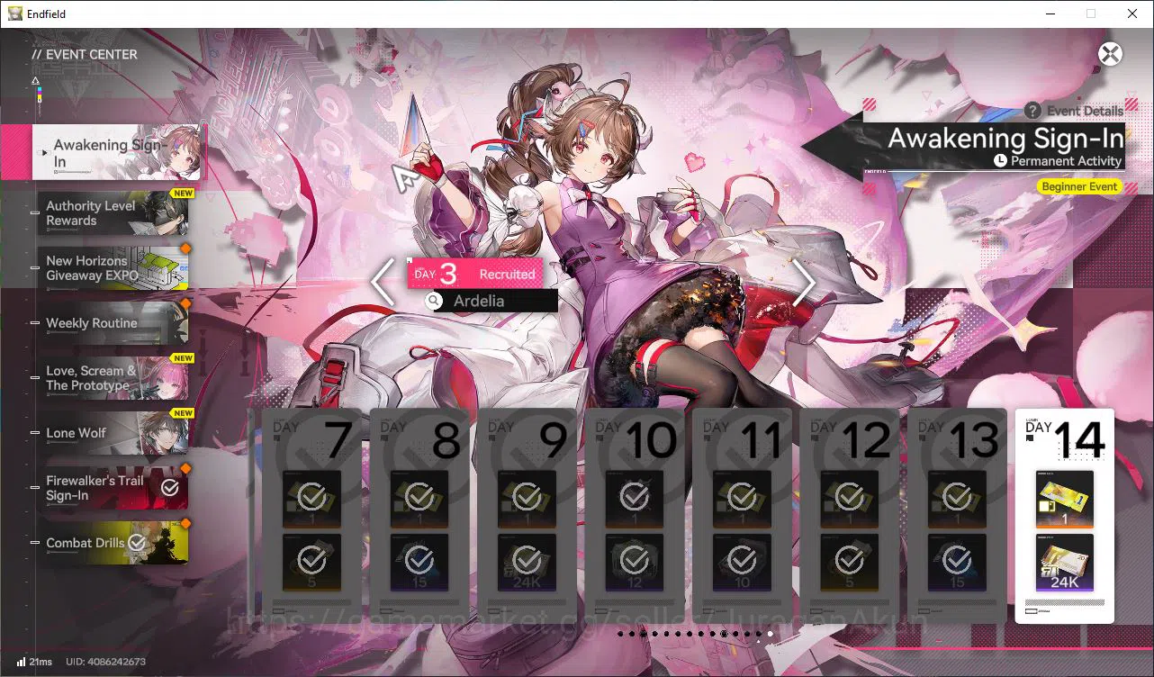 Arknights: Endfield Accounts Asia Lv37|3SSR(Laevatain,Ardelia,Last Rite)+9SR Op image 9