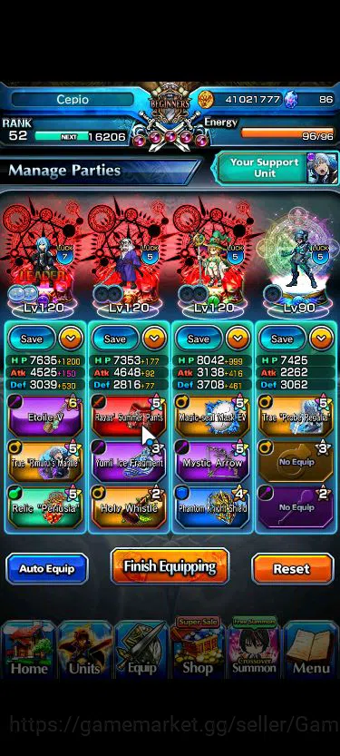 Grand Summoners Mid-Game Global|Rank 80|24 Ascend+3 TW|[Touma,Misaka,Index] image 1