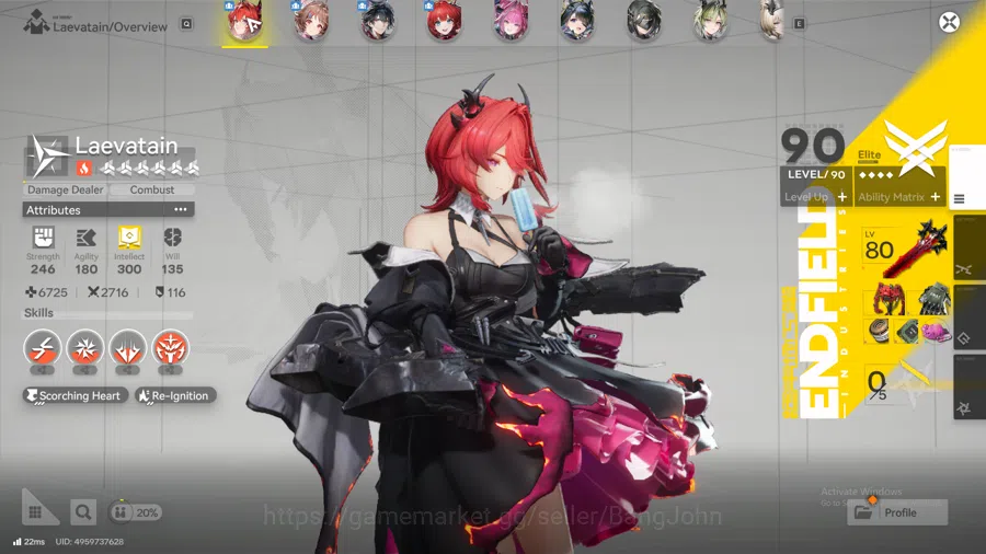 Arknights: Endfield Accounts ASIA | lv 52, laevatain, Ardelia, Yvonne, Tangtang image 12