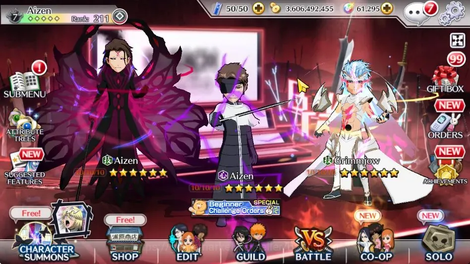 Bleach: Brave Souls Accounts High-End Global| 1,2M BP+61K Orb | End Game| 7K BSA+1K PremAcc Ticket| Aizen,Byakuya TYBW26 1