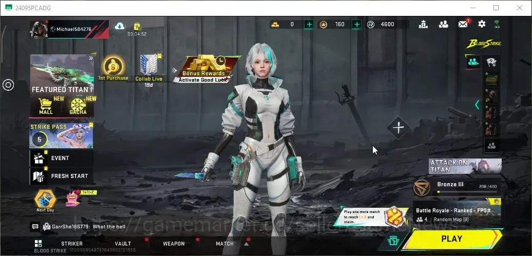 Blood Strike Accounts Collab Skin ASIA|Collab AOT M4A1 Battle of Faith|Ultra Mellee Butterfly Knife Synthwave|Ultra Magnum 1