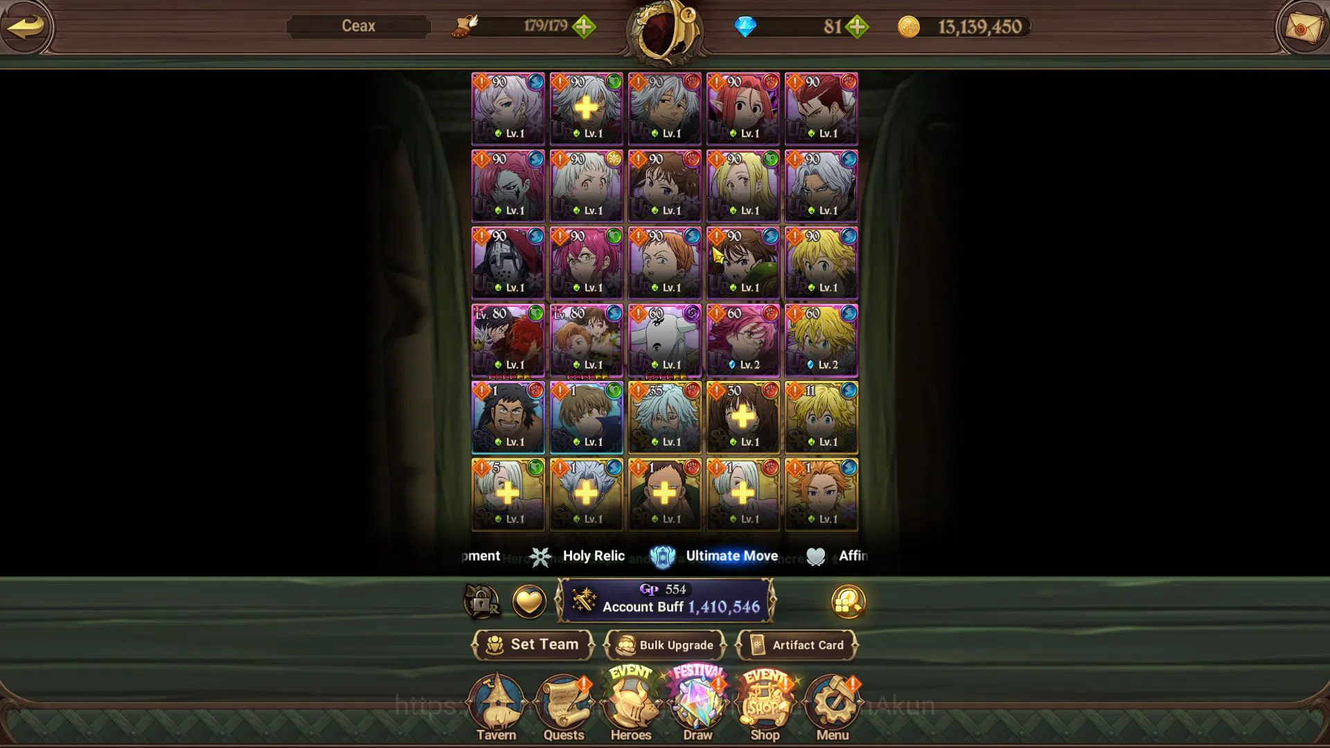 The Seven Deadly Sins: Grand Cross Accounts Global|1,4M CC| Starter | CH 4 | 5 UR | Meresca, K image 4