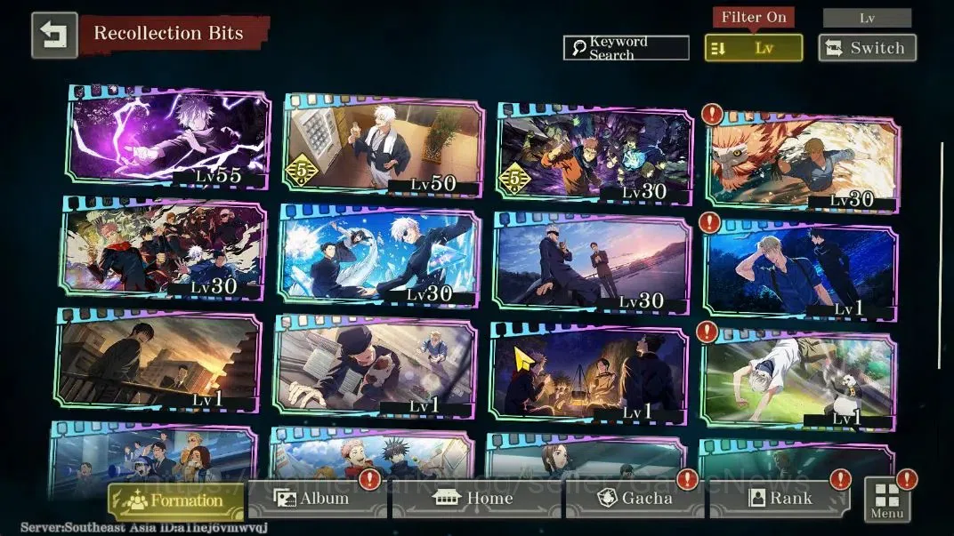 Jujutsu Kaisen: Phantom Parade Accounts SEA |PR 18|6,2K Cube|10 SSR 2 Limited [0,2-Sec Dom image 4