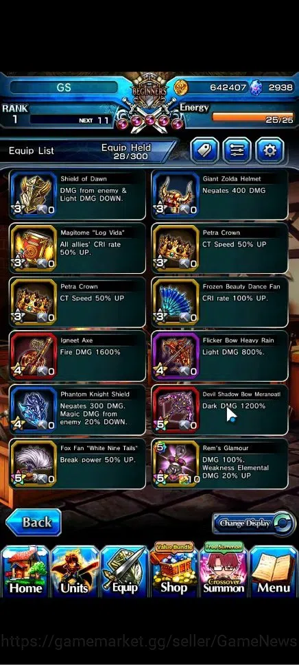 Grand Summoners Accounts Global|Rank 1|2938 cc Ready Gacha|2 Ascend| Summer image 6