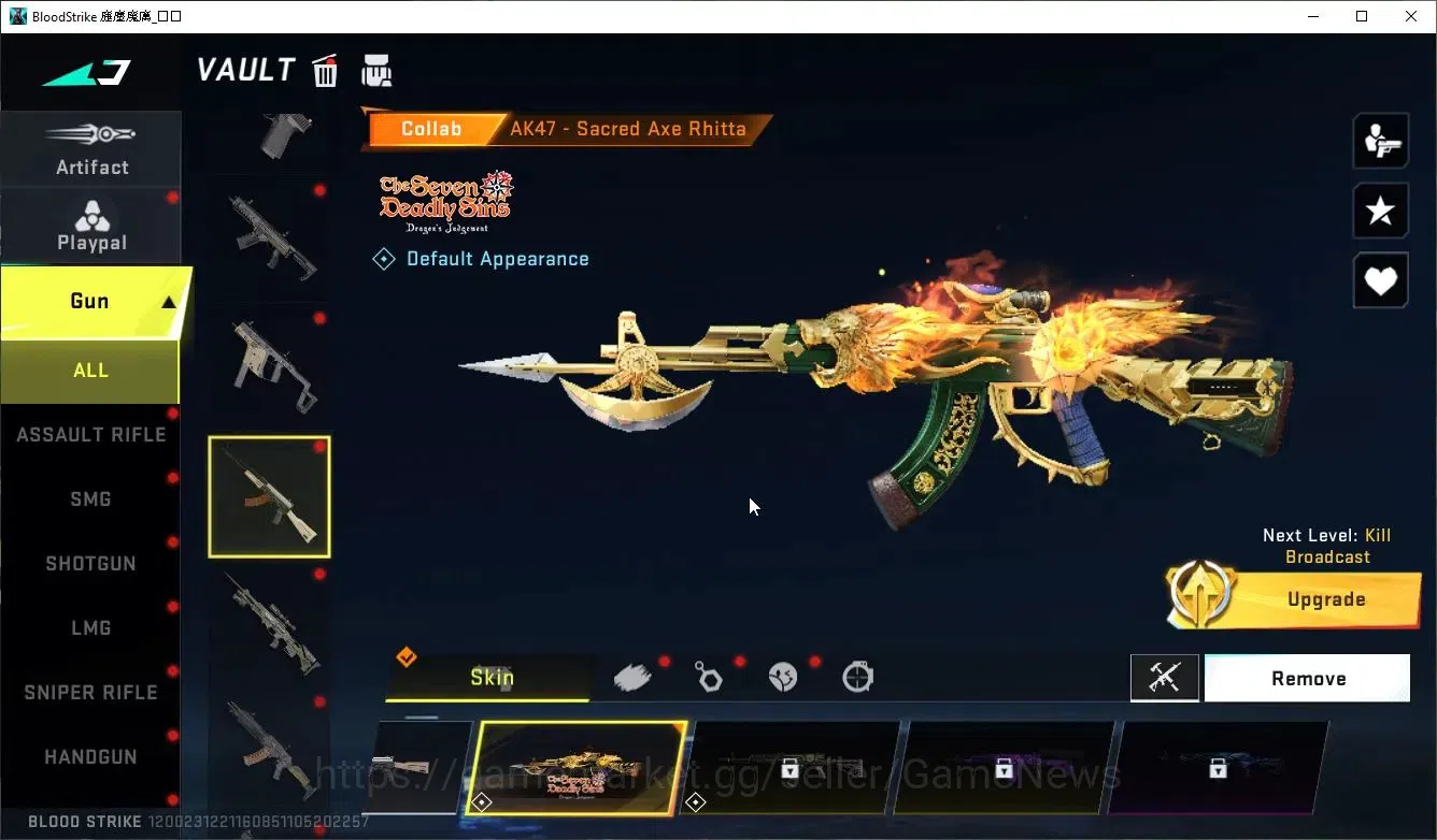 Blood Strike Accounts ASIA|COLLAB 7DS[AK47,Kar98k,QBZ95]|3 ULTRA[ETHAN-R image 6