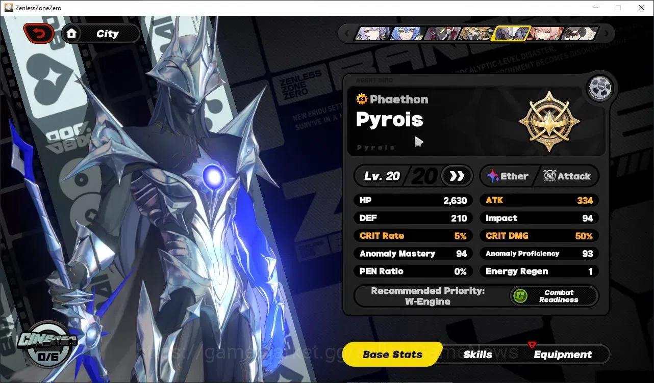 Zenless Zone Zero Accounts Starter ASIA|IK 53|55 EMT|6 Limited(Velina,Billy-Starlight,Pyrois,Cisia,Lucia,Zhao)+2 STD 11