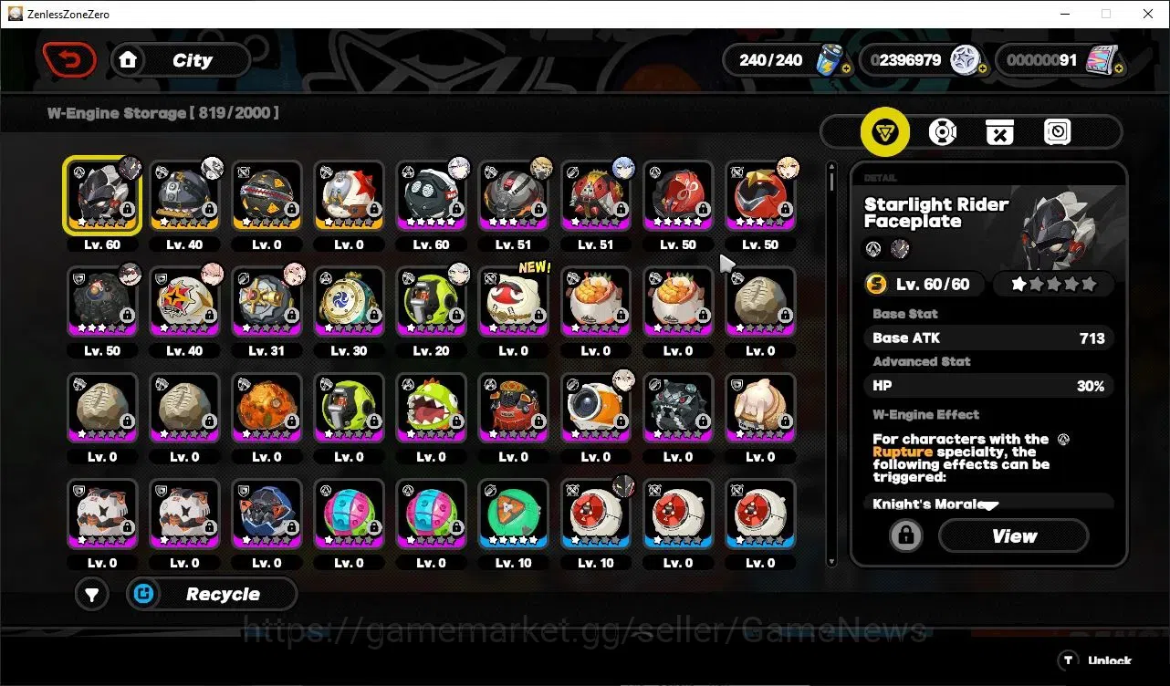 Zenless Zone Zero Accounts Starter ASIA|IK 53|55 EMT|6 Limited(Velina,Billy-Starlight,Pyrois,Cisia,Lucia,Zhao)+2 STD 15