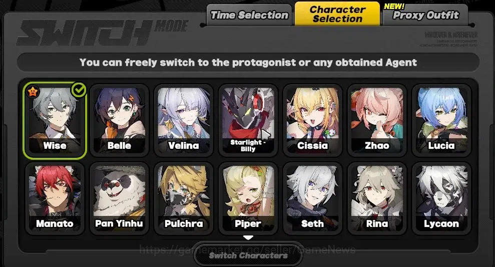 Zenless Zone Zero Accounts Starter ASIA|IK 53|55 EMT|6 Limited(Velina,Billy-Starlight,Pyrois,Cisia,Lucia,Zhao)+2 STD 2