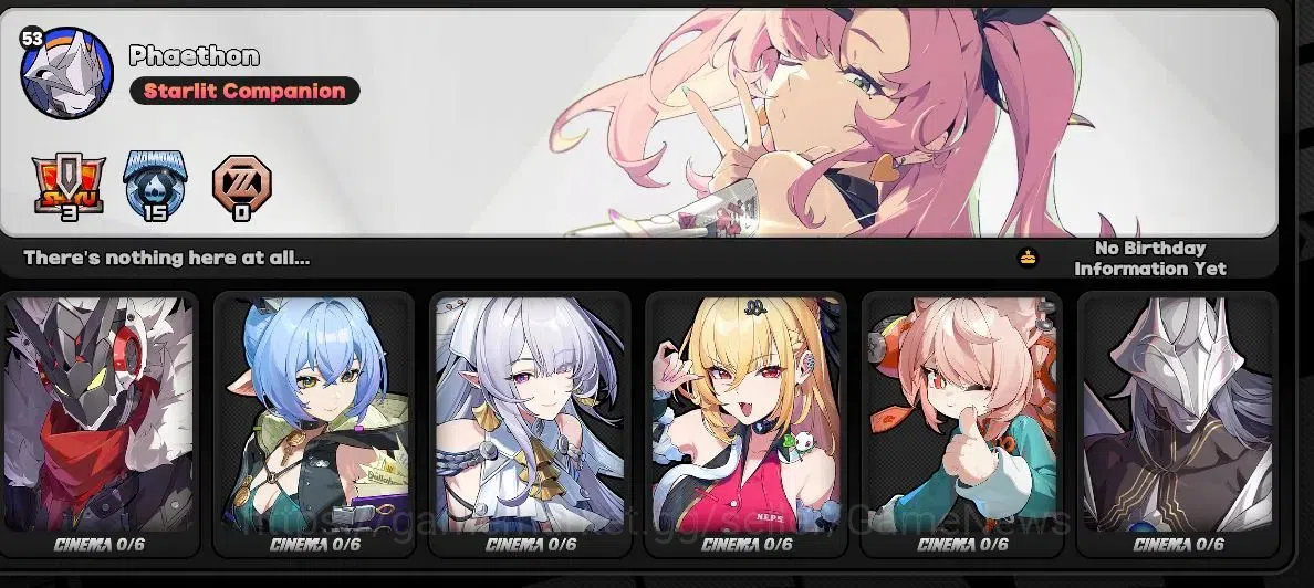 Zenless Zone Zero Accounts Starter ASIA|IK 53|55 EMT|6 Limited(Velina,Billy-Starlight,Pyrois,Cisia,Lucia,Zhao)+2 STD 4