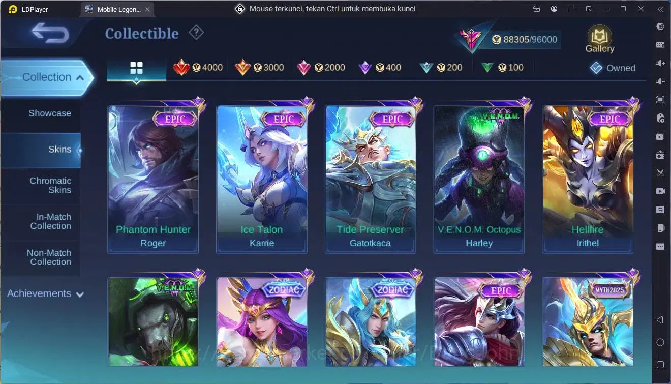 Mobile Legends: Bang Bang Accounts Global|Hero 131|Skin 260|Exalted|Prime Granger,Cla image 14