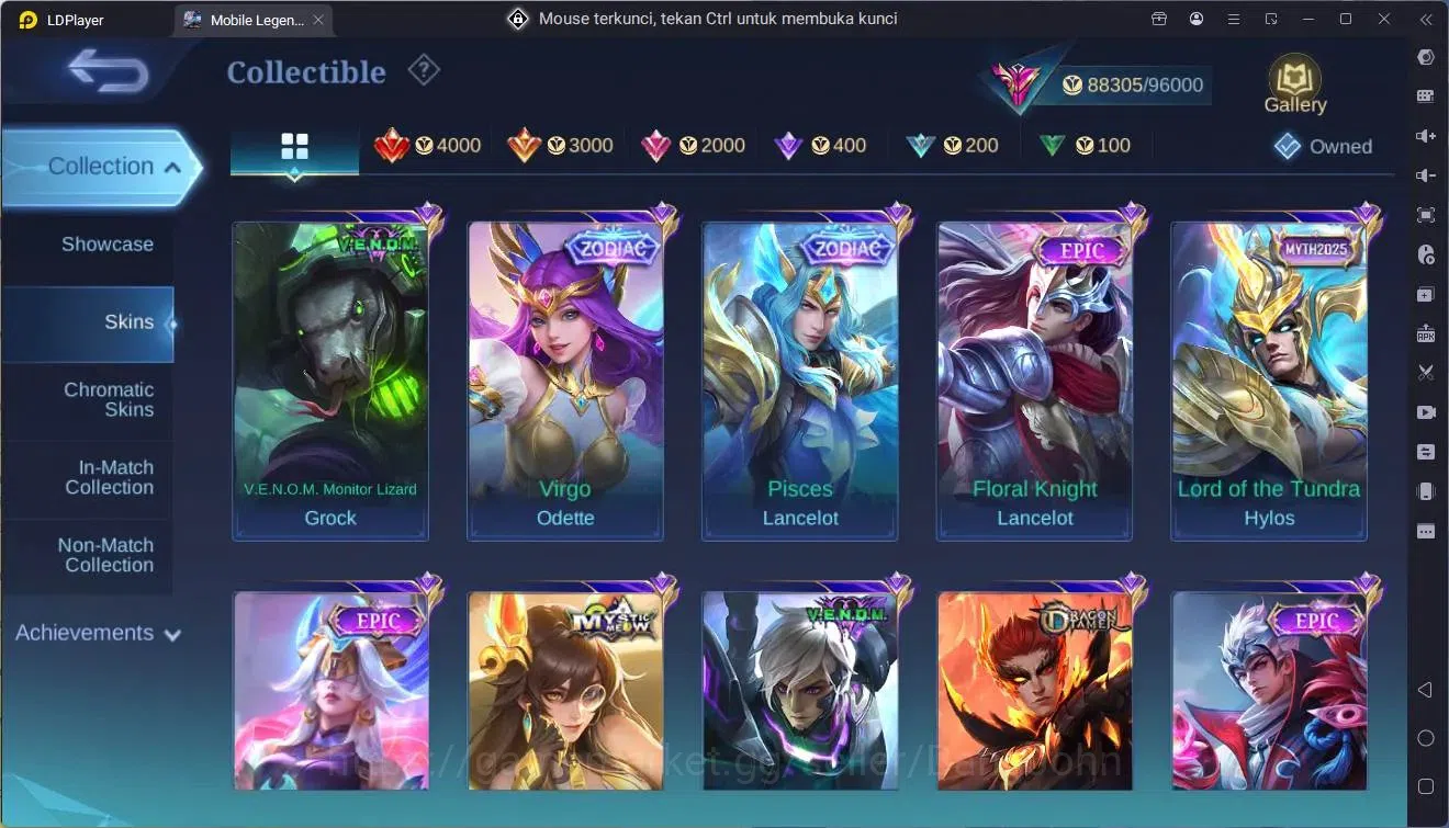 Mobile Legends: Bang Bang Accounts Global|Hero 131|Skin 260|Exalted|Prime Granger,Cla image 15