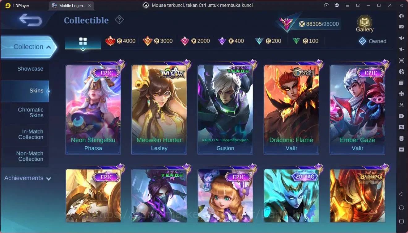Mobile Legends: Bang Bang Accounts Global|Hero 131|Skin 260|Exalted|Prime Granger,Cla image 16
