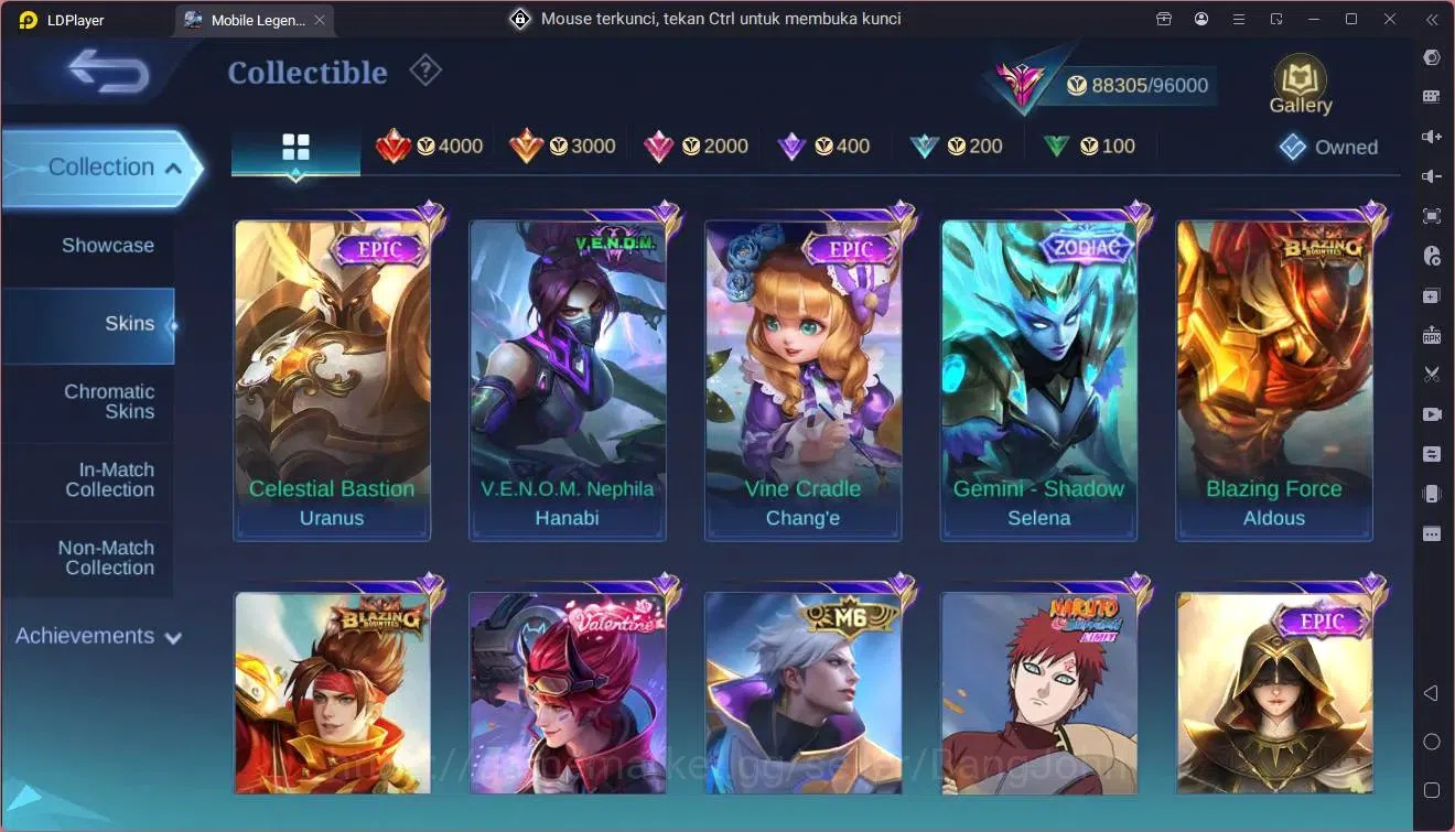 Mobile Legends: Bang Bang Accounts Global|Hero 131|Skin 260|Exalted|Prime Granger,Cla image 17
