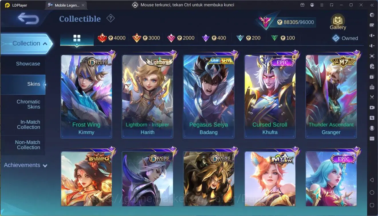 Mobile Legends: Bang Bang Accounts Global|Hero 131|Skin 260|Exalted|Prime Granger,Cla image 19