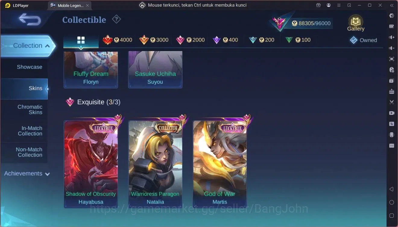 Mobile Legends: Bang Bang Accounts Global|Hero 131|Skin 260|Exalted|Prime Granger,Cla image 9