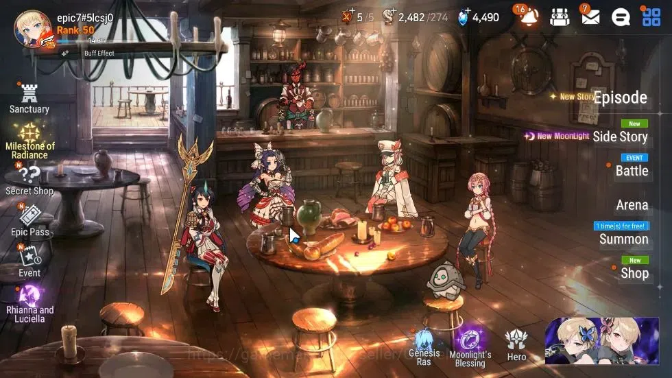 Epic Seven Accounts GLOBAL Unverif|New Era|8 ML(LC Bellona,LW Peira,SP image 1