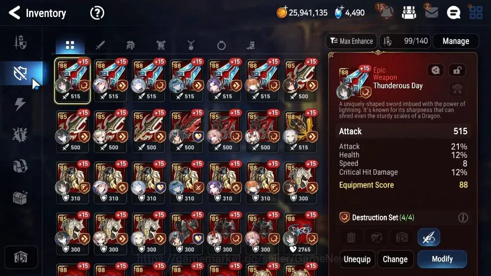 Epic Seven Accounts GLOBAL Unverif|New Era|8 ML(LC Bellona,LW Peira,SP image 10