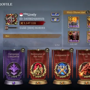 Watcher of Realms Accounts End-Game Global 60xx|Power 3,147K|8 Lord: Oren,Aracha,Valderon,Torodor,Etc|28