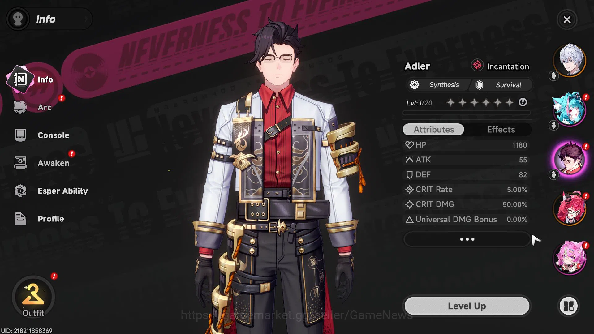 Neverness to Everness Accounts GLOBAL EU|HL 3| 1 SSR (Nanally) + 1 Selector On|5 image 10