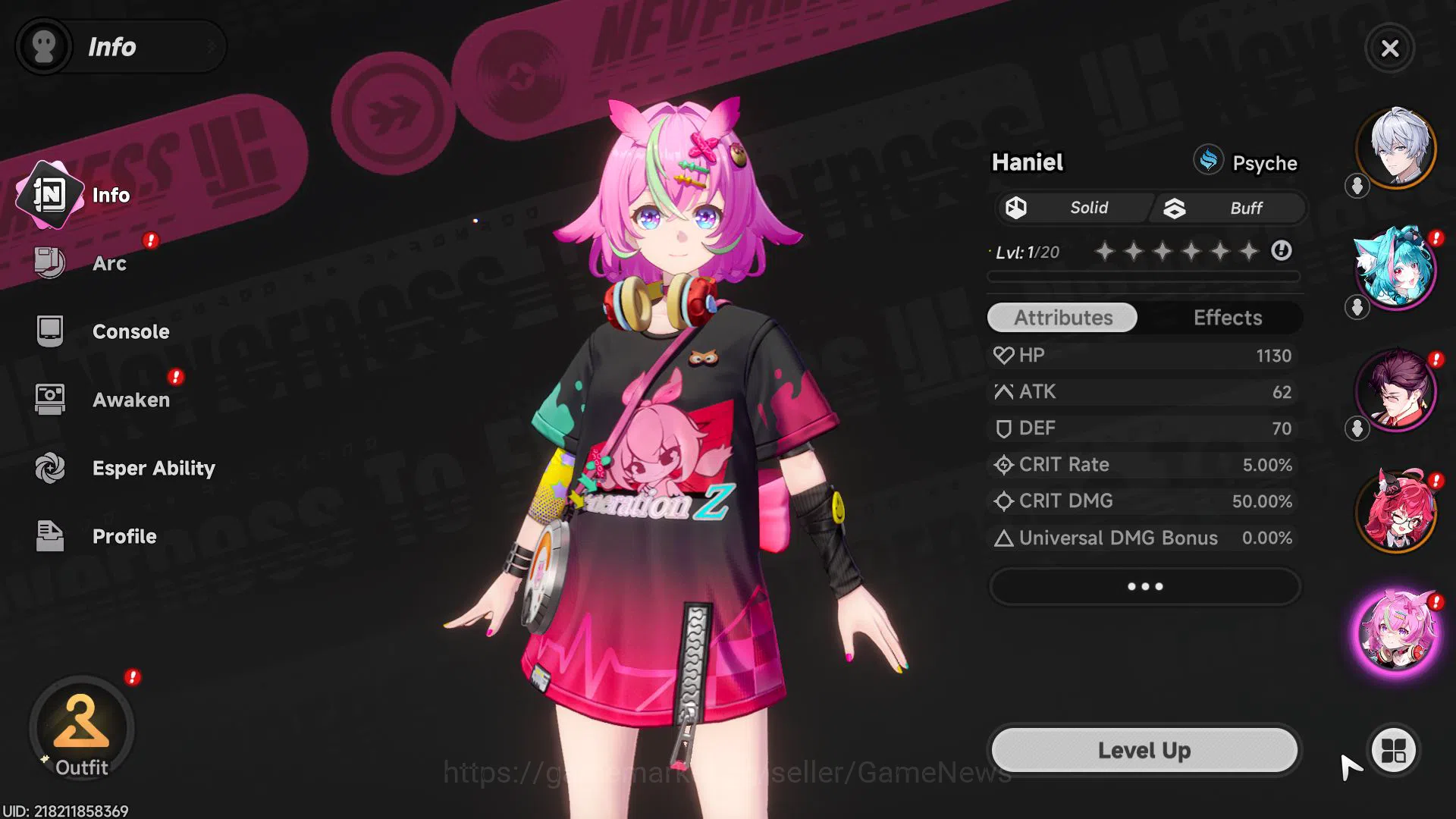 Neverness to Everness Accounts GLOBAL EU|HL 3| 1 SSR (Nanally) + 1 Selector On|5 image 2