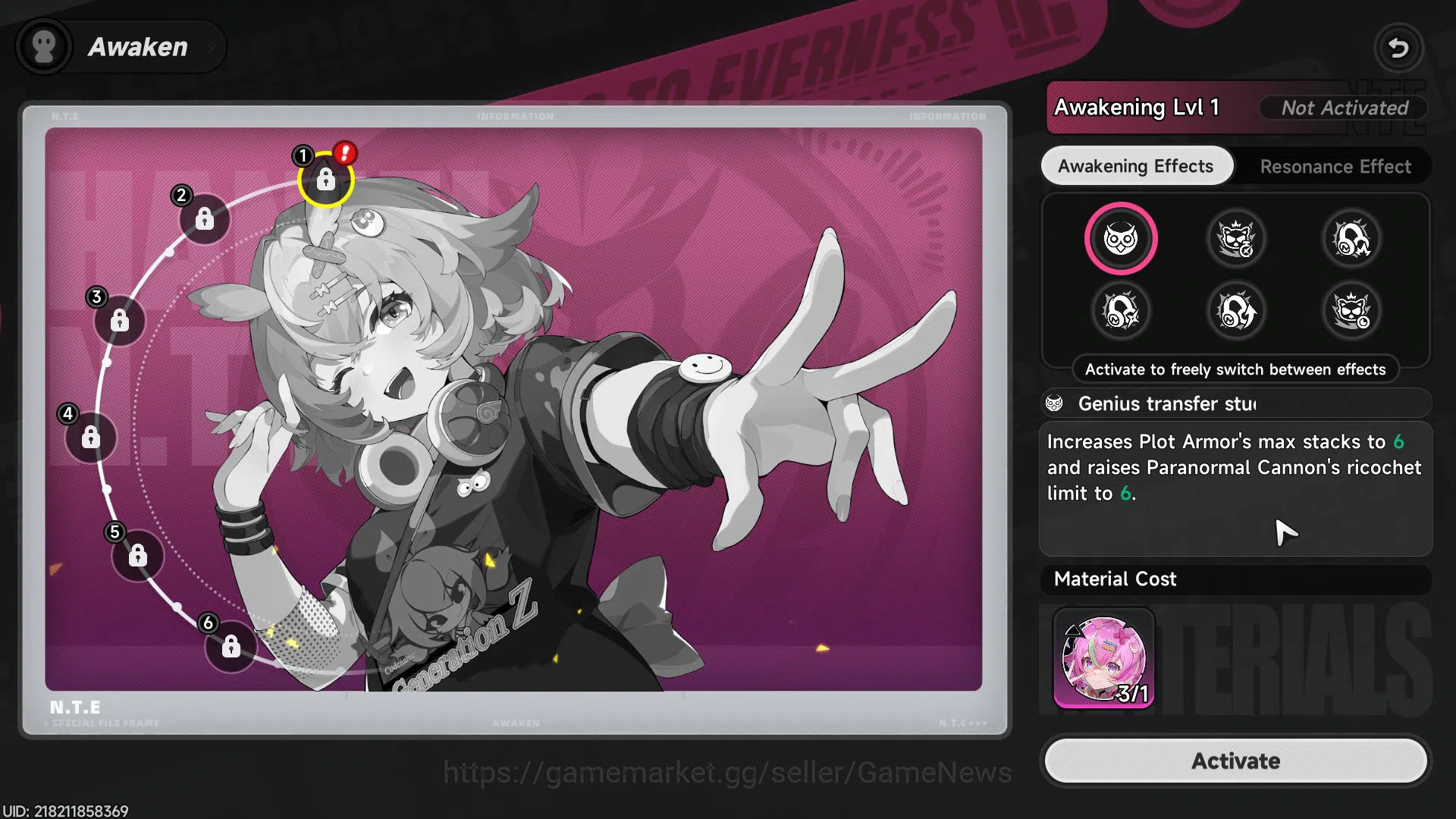 Neverness to Everness Accounts GLOBAL EU|HL 3| 1 SSR (Nanally) + 1 Selector On|5 image 3