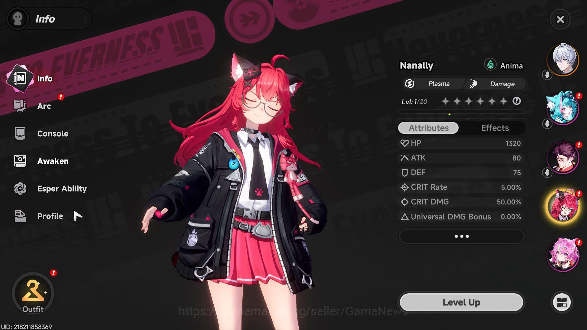 Neverness to Everness Accounts GLOBAL EU|HL 3| 1 SSR (Nanally) + 1 Selector On|5 image 7