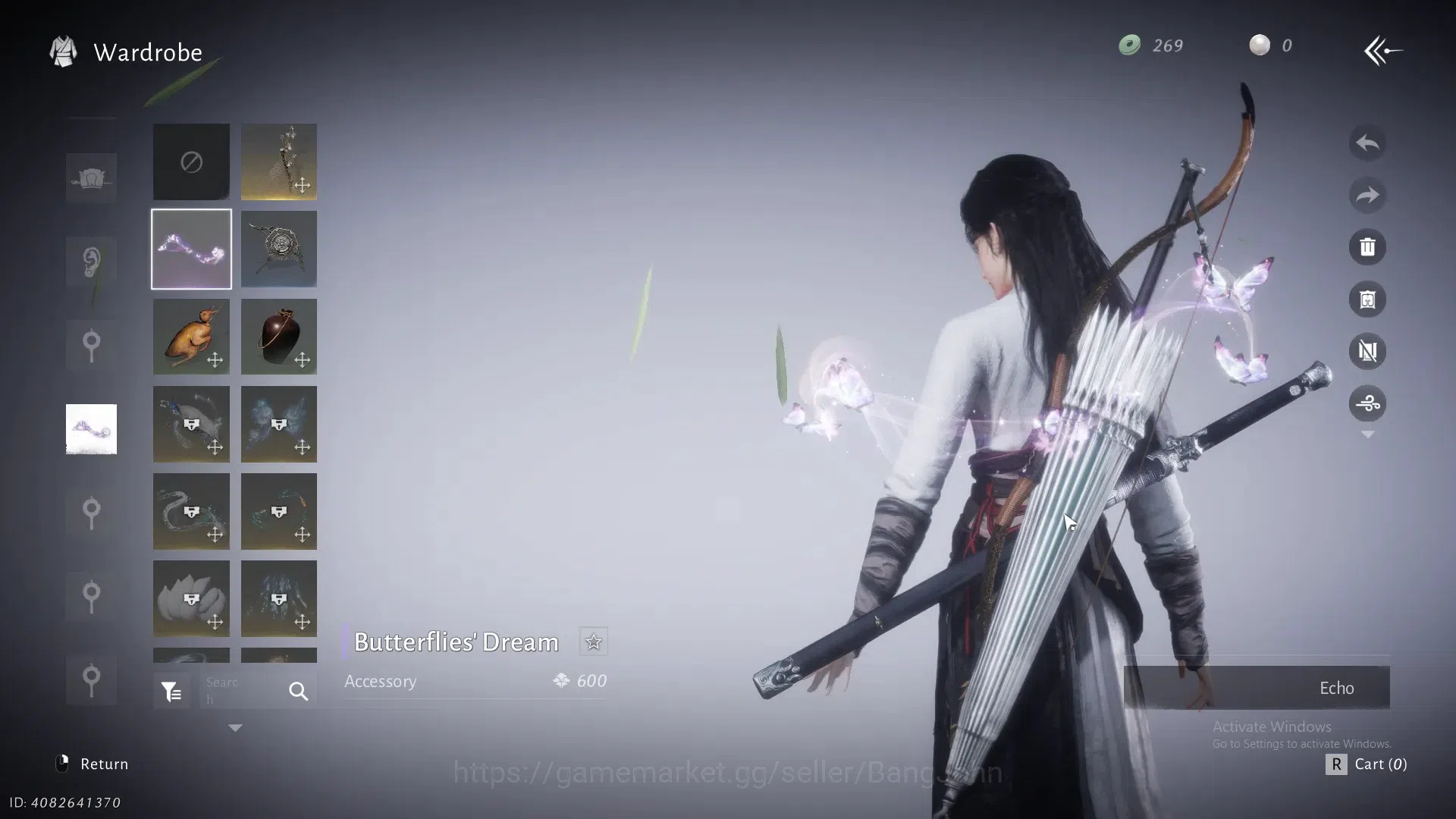 Where Winds Meet Accounts Server Time | Limit Butterflies' Dream cosmetic | image 1