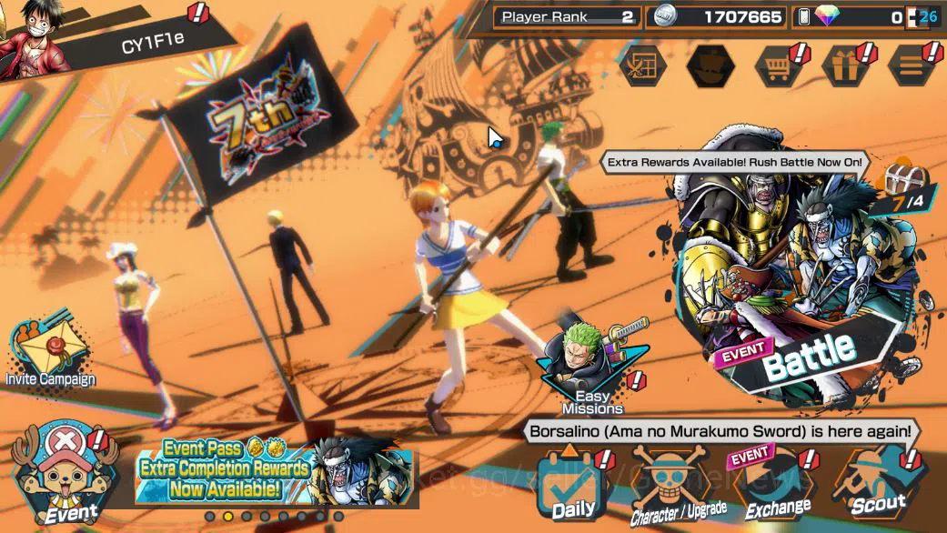 Global|3 EX| TFE Marshall D.Teach,T5E St.Jaygarcia Saturn,Blackbeard Pirates Kuzan|GF 600+|Rank 2|Log Bandai|CheckSS(OPBR1894) One Piece Bounty Rush Accounts Starter Global|3 EX| TFE Marshall D.Teach,T5E St.Jaygarcia Saturn,Blackbeard Pirates Kuzan|GF