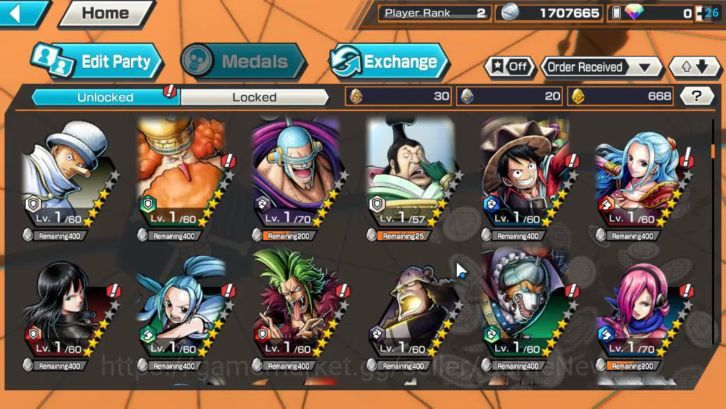 One Piece Bounty Rush Accounts Starter Global|3 EX| TFE Marshall D.Teach,T5E St.Jaygarcia Saturn,Blackbeard Pirates Kuzan|GF 6