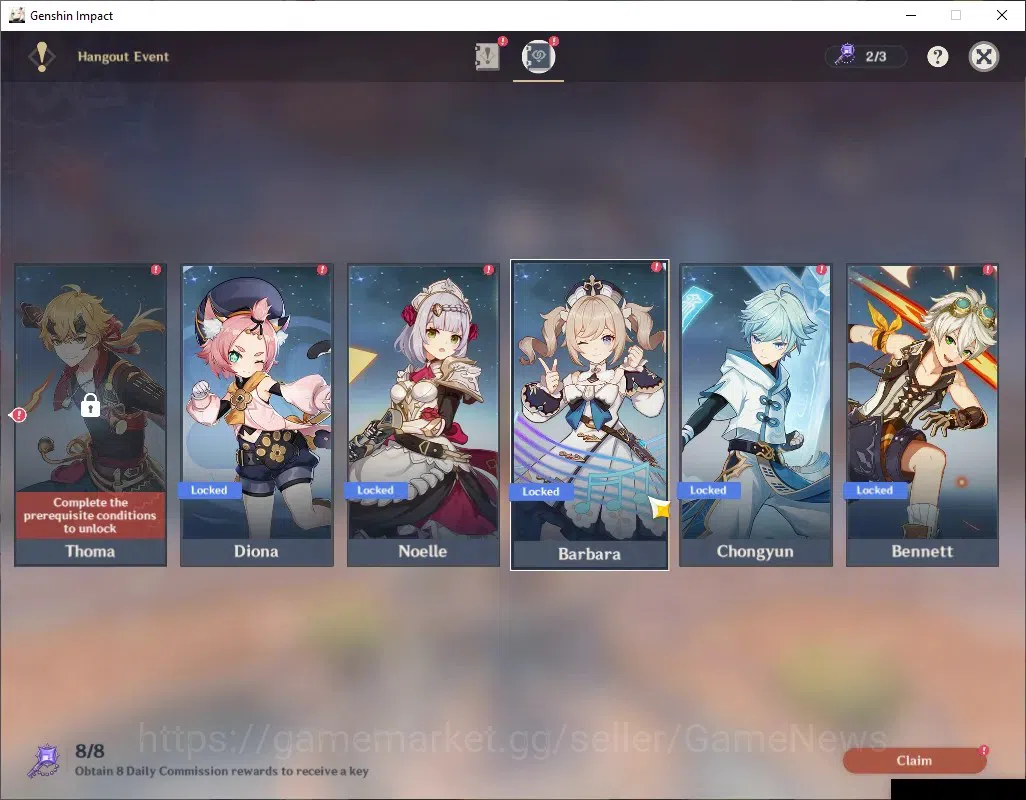 Genshin Impact Accounts ASIA | AR 46 | 2 Limited [Nicole,Kazuha] | Diluc,T image 14