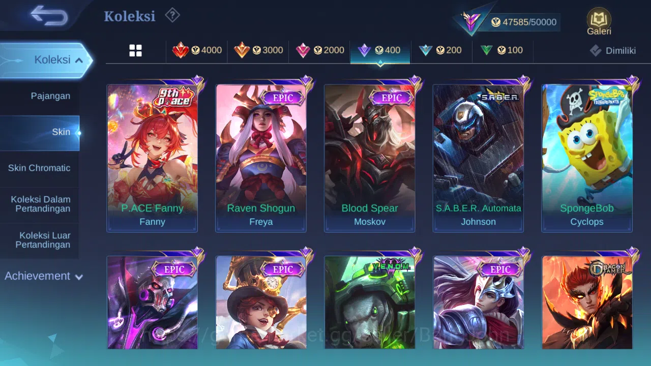 Mobile Legends: Bang Bang Accounts Hero 129 | skin 220 | kof karina | cc natalia | dr image 10