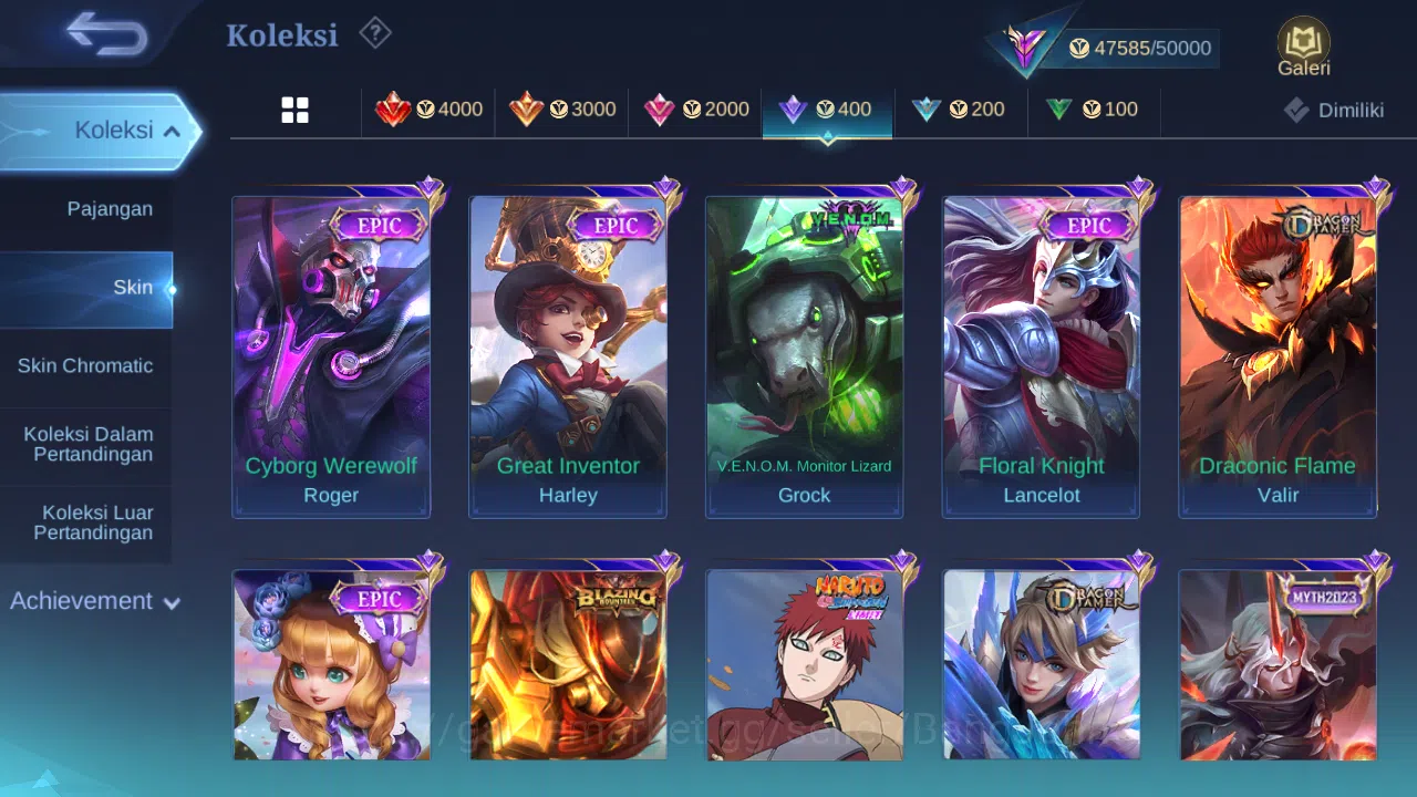 Mobile Legends: Bang Bang Accounts Hero 129 | skin 220 | kof karina | cc natalia | dr image 11