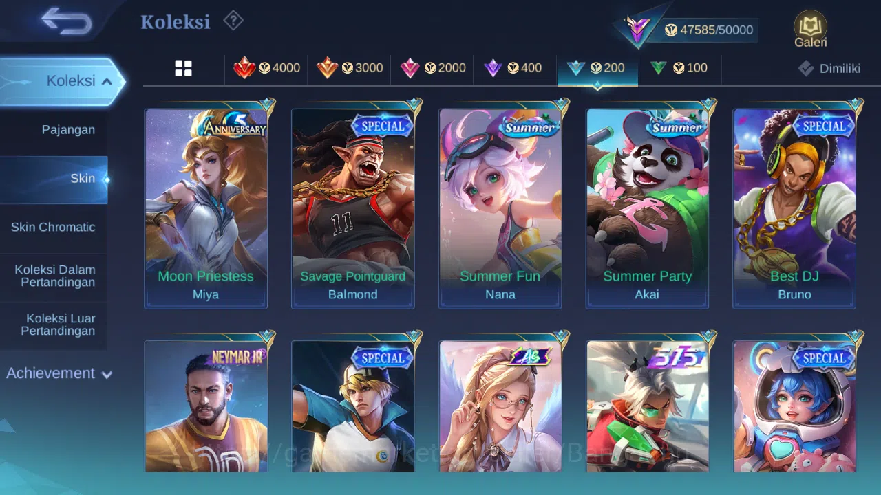 Mobile Legends: Bang Bang Accounts Hero 129 | skin 220 | kof karina | cc natalia | dr image 14