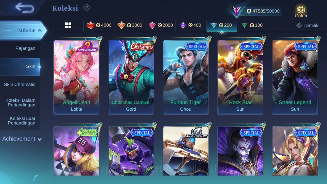 Mobile Legends: Bang Bang Accounts Hero 129 | skin 220 | kof karina | cc natalia | dr image 15