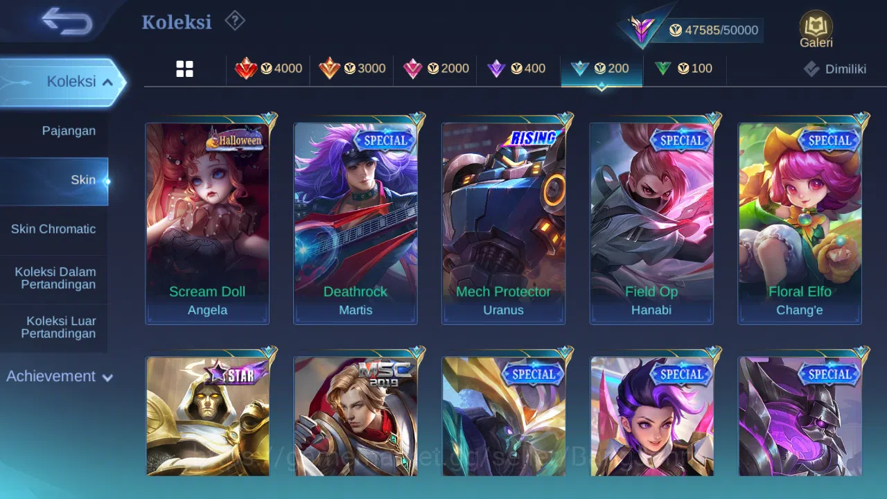 Mobile Legends: Bang Bang Accounts Hero 129 | skin 220 | kof karina | cc natalia | dr image 17