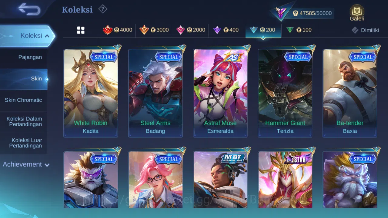 Mobile Legends: Bang Bang Accounts Hero 129 | skin 220 | kof karina | cc natalia | dr image 18