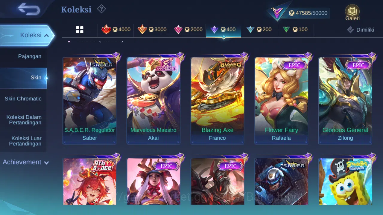 Mobile Legends: Bang Bang Accounts Hero 129 | skin 220 | kof karina | cc natalia | dr image 9