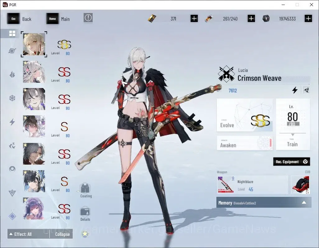 Punishing: Gray Raven Accounts Asia|Lv 97|(SSS Lucia CW,SS Stigmata,SS Daemonnisa image 3