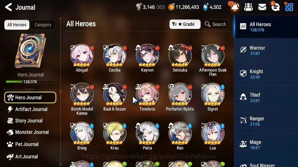 Epic Seven Accounts High-End GLOBAL Unverif|New Era|8 ML(NM Luna,ATywin,US Choux,Etc)+ Setsuka, AS Flan, Ran, etc|PoH 5
