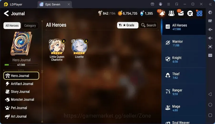 Epic Seven Accounts Starter Global Unverif|Best Starter|2 ML(LQC,Lisette)|PoH+Bless ON|Side Story Locked|MoR 160|SS 1