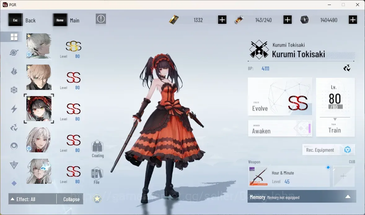Punishing: Gray Raven Accounts End-Game ASIA | Lv.99|Collab:Kurumi Tokisaki,Vergil(DMC)|2 SSS|15 Member Sign|12 M.Coat|4 1