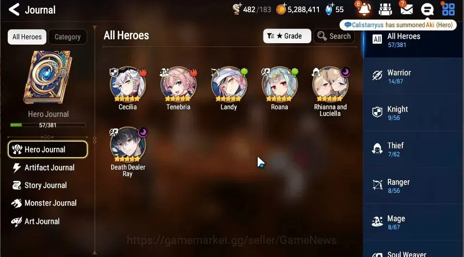 Epic Seven Accounts GLOBAL|UnVerif|2 ML|Rhiana&Luciel,DD Ray)+Cecilia, image 5
