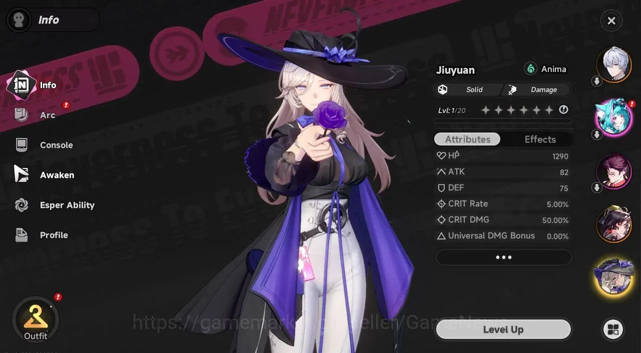Neverness to Everness Accounts Global EU|HL 3| 2 SSR [Hotori,Jiuyuan]+1 S-Class Char Box|6 SR|Orchid Glider|Selector ON|Male 2