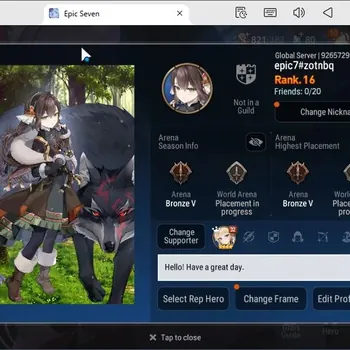 Epic Seven Accounts Starter Global unver|Starter Prolog|2 ML(S.D.Diene,A.Yufine)|PoH+Bless ON|Resource fresh,theater