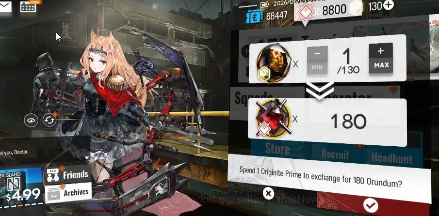 Arknights Accounts Lv 27 | 60 OP + 1 Skin | 8620 Orundum + 130 Origin image 2