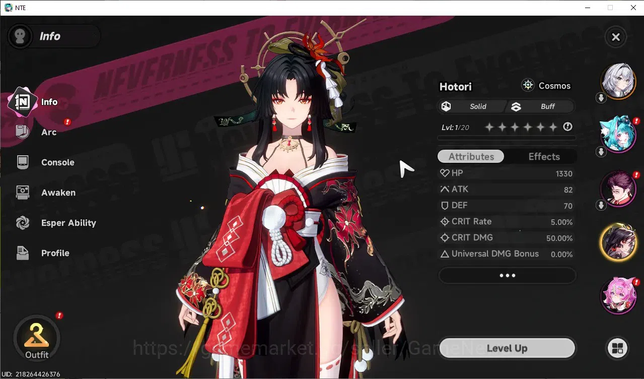 Neverness to Everness Accounts GLOBAL Europe|HL 3|1 S-Class Hotori|1 S-Class Char image 3